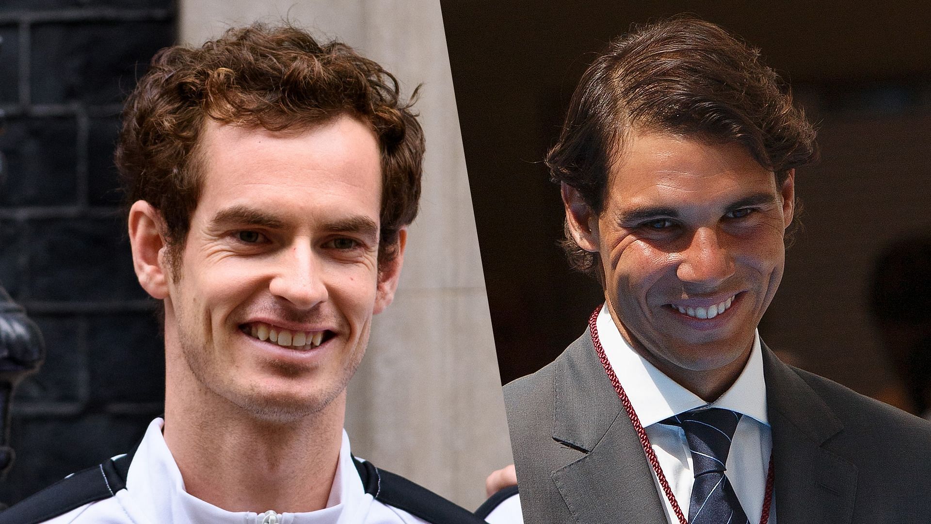 Rafael Nadal (right) is already a dad like Andy Murray (left)