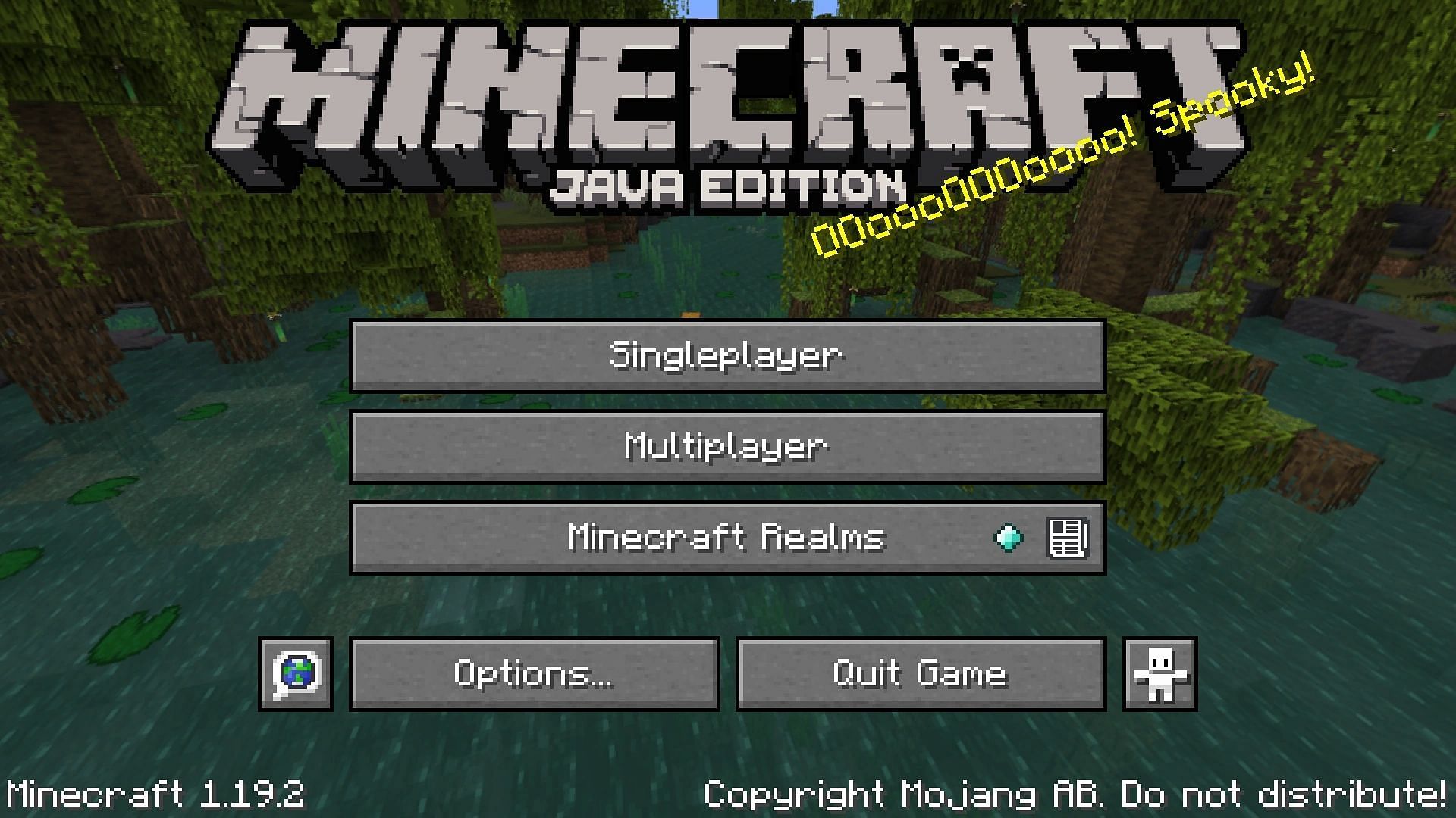 Special text on the splash screen during the Halloween season (Image via Minecraft Wiki)