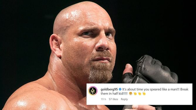 "It's about time you speared like a man!!!" – Goldberg reacts to WWE Superstar using his move
