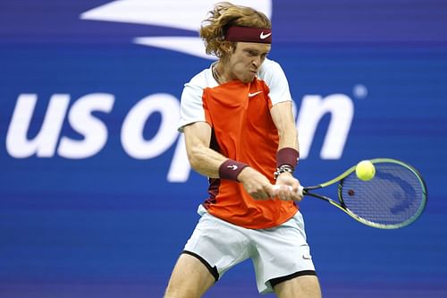 Andrey Rublev in action at the 2022 US Open.