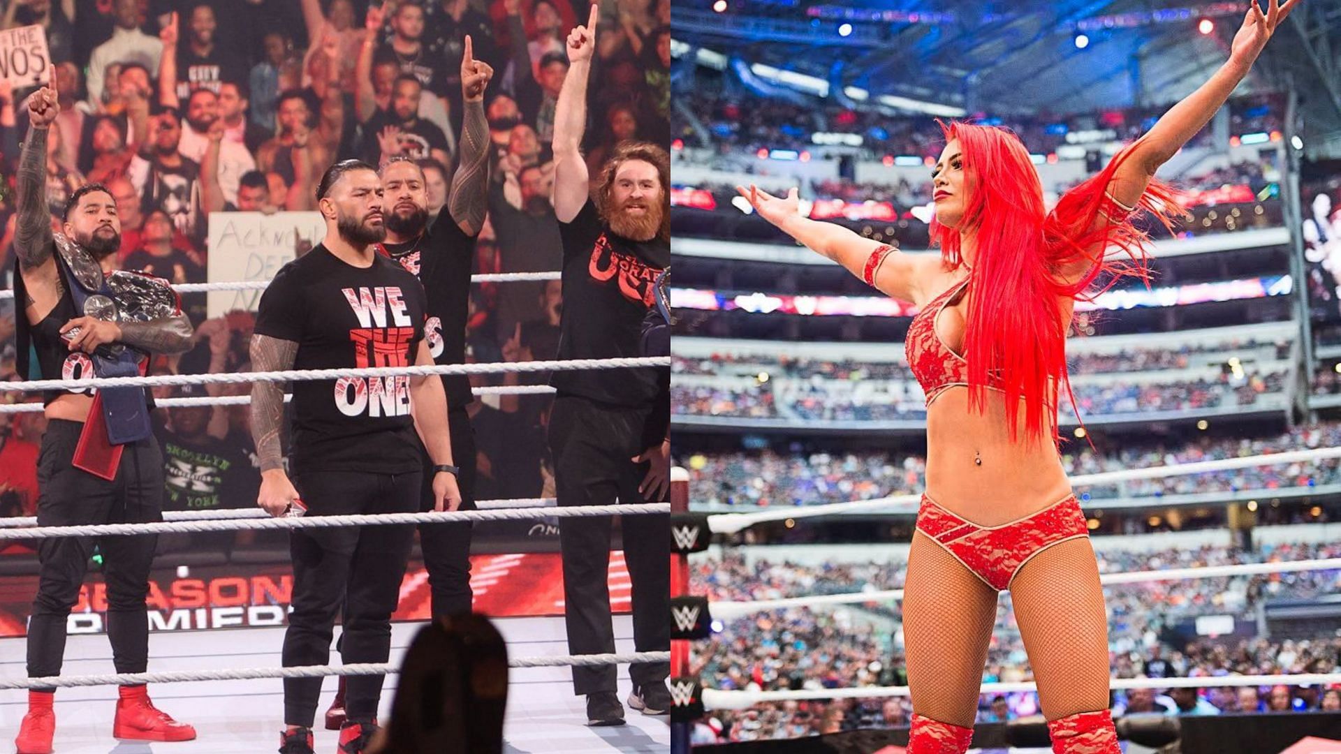 The Bloodline (left) and Eva Marie (right)