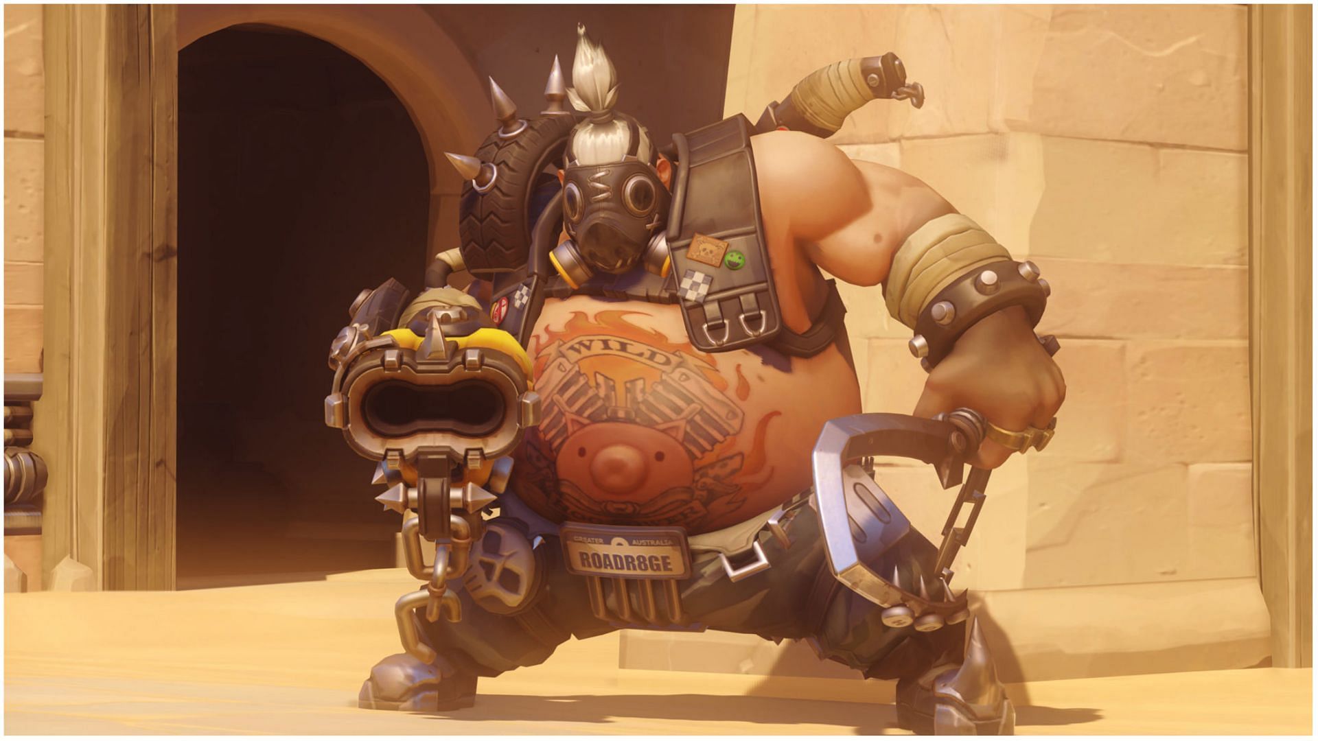 Roadhog as seen in Overwatch (Image via Activison Blizzard)