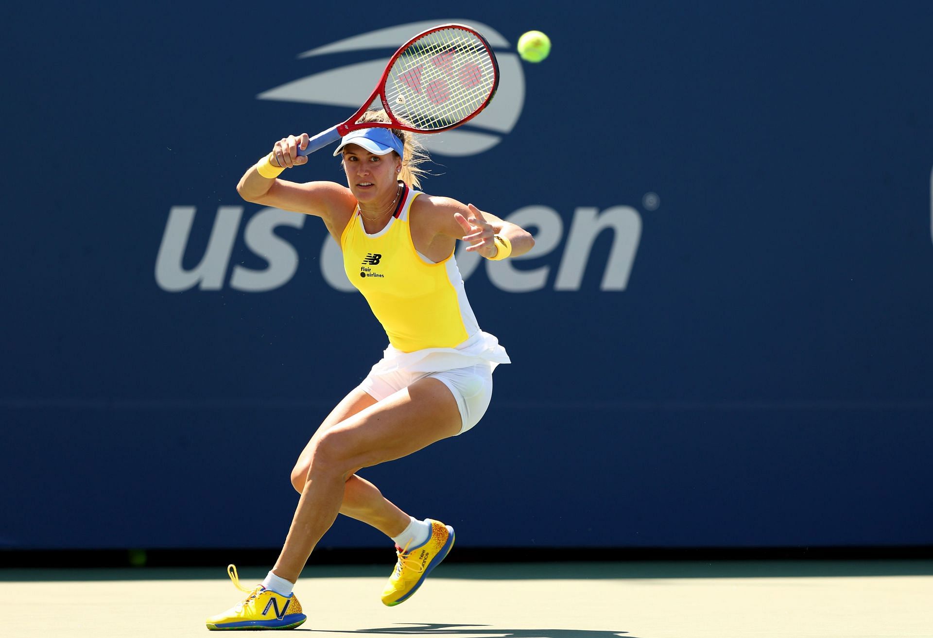 Eugenie Bouchard in action at the US Open qualifiers