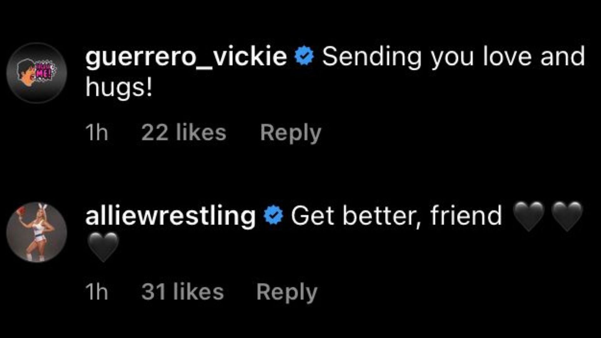 Vickie Guerrero and The Bunny sending their love via Instagram
