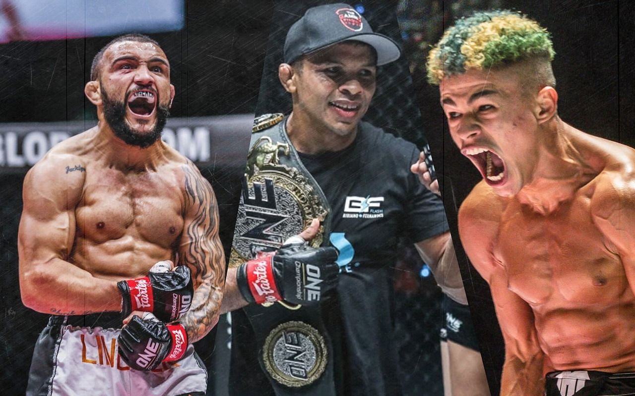 John Lineker (left), Bibiano Fernandes (middle), and Fabricio Andrade (right) [Photo Credits: ONE Championship]