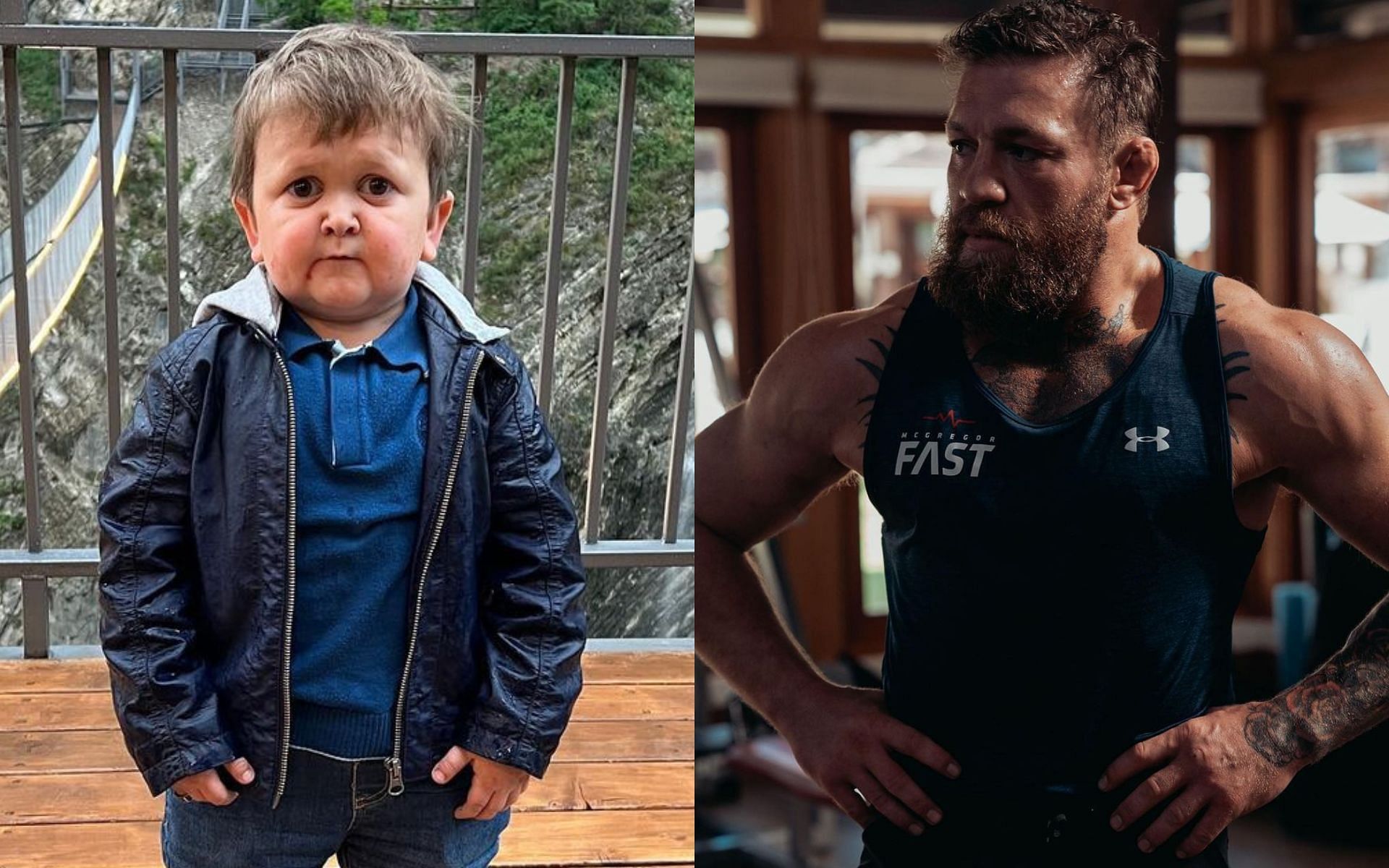 Hasbulla (Left), Conor McGregor (Right) [Image courtesy: @hasbulla.hushetskiy and @thenotoriousmma on Instagram]