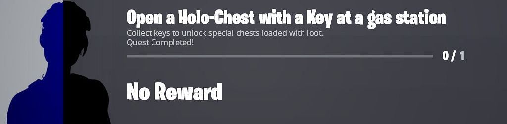 Open a Holo-Chest with a Key at a gas station to earn 20,000 XP in Fortnite (Image via Twitter/iFireMonkey)