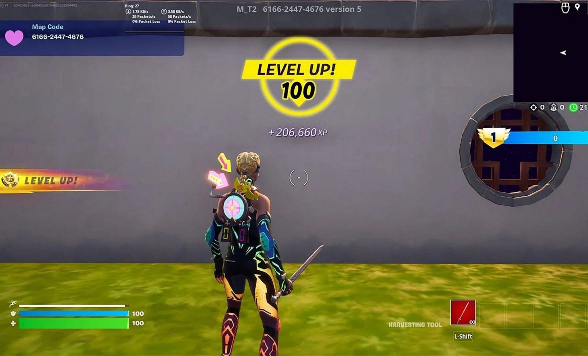 Level up quickly with XP glitches (Image via Epic Games)