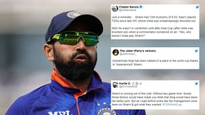 "Mohammed Siraj has been robbed" - Fans with mixed reactions as Mohammed Shami replaces Jasprit Bumrah in India's T20 World Cup squad