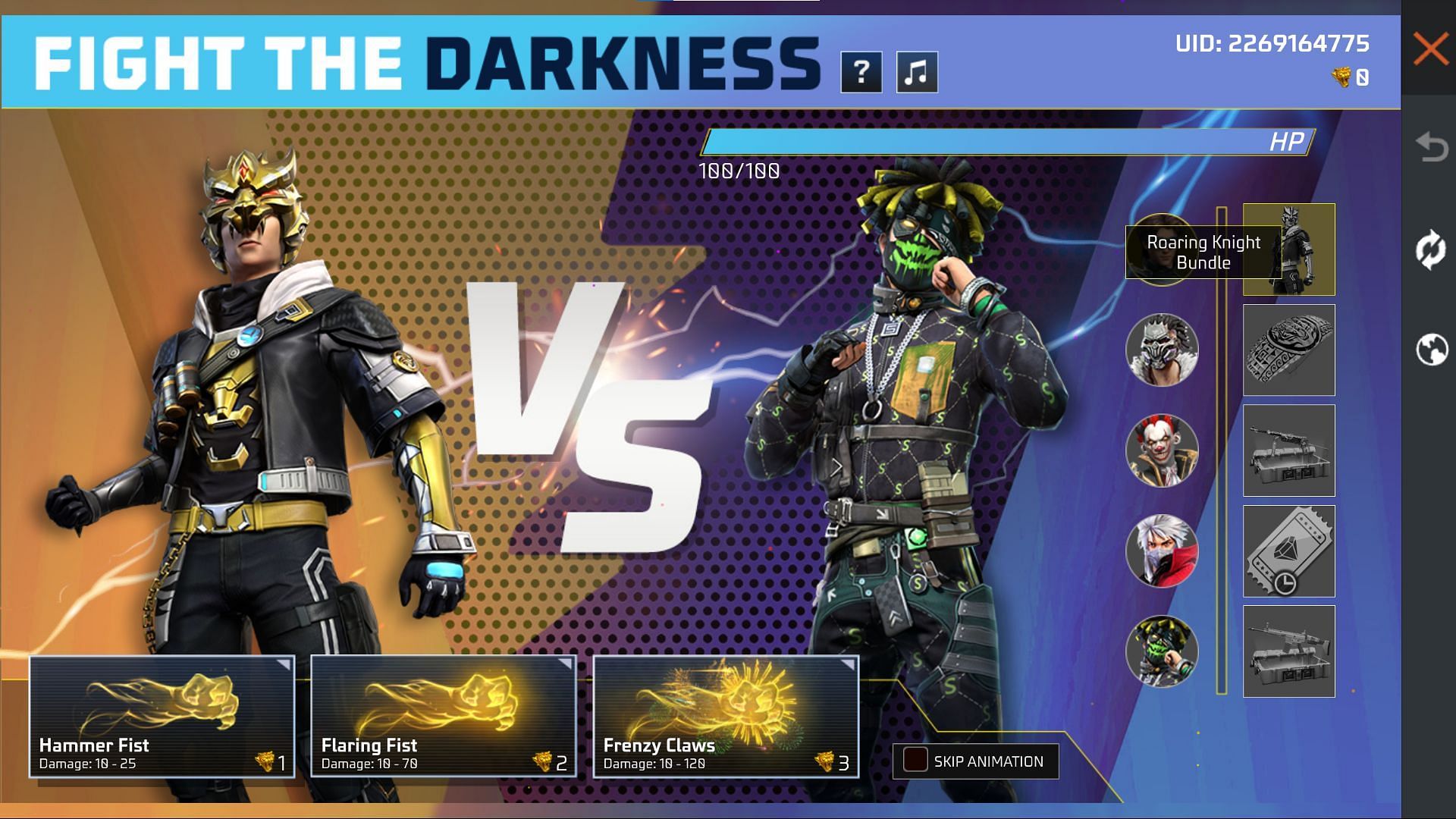 Fight the Darkness event (Image via Garena)