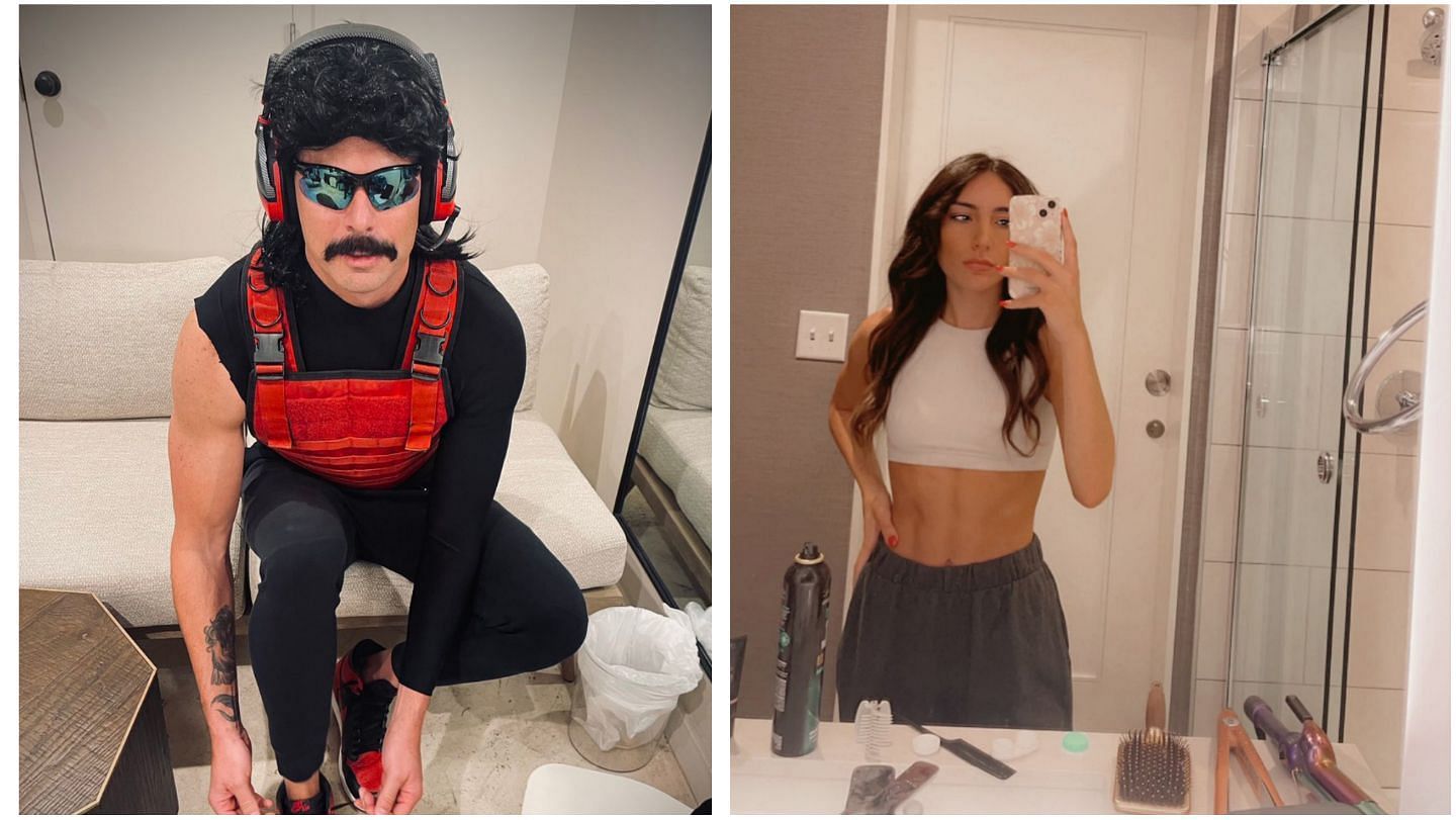 Dr Disrespect voiced his displeasure over not being invited to CoD NEXT desipite inviting an alleged hacker, alluding to Warzone streamer Nadia (Images via Twitter)