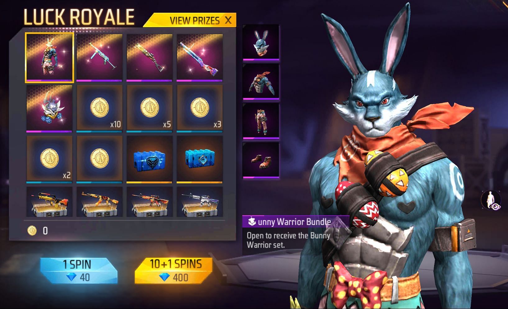 The Bunny Warrior Bundle is the key attraction of the event (Image via Garena)