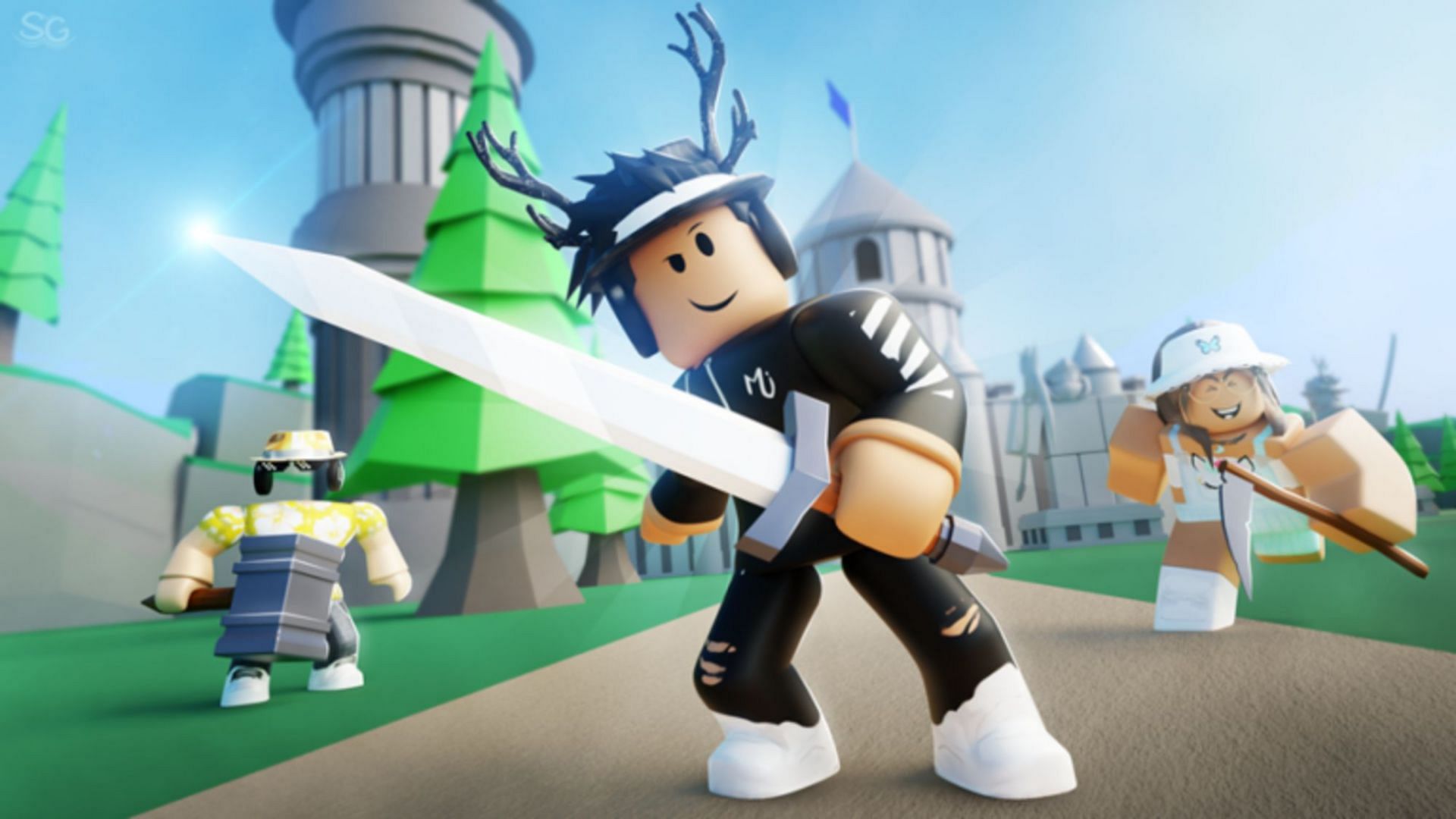 A game with many weapons (Image via Roblox)