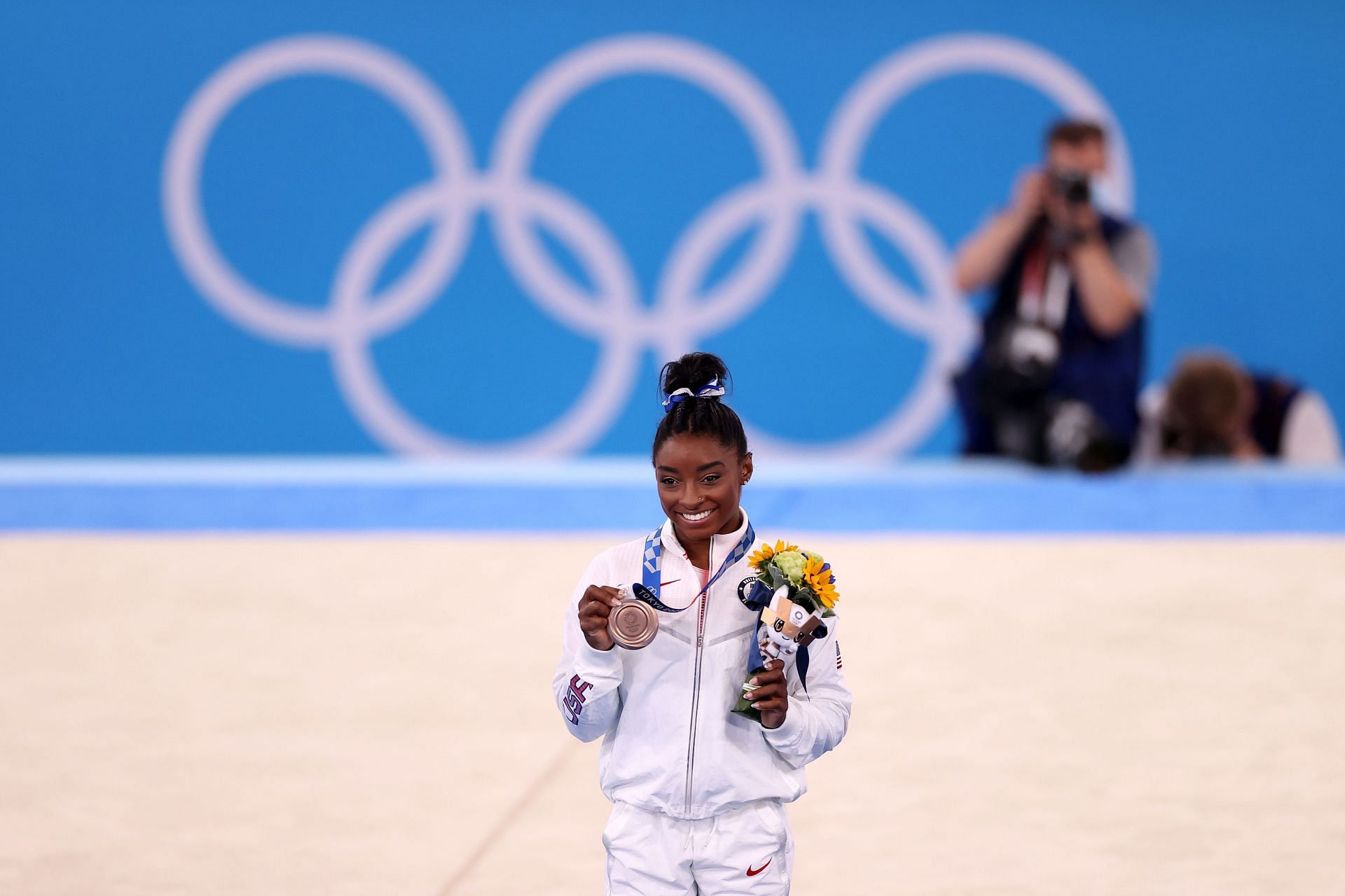 Simone Biles during the 2020 Tokyo Olympics