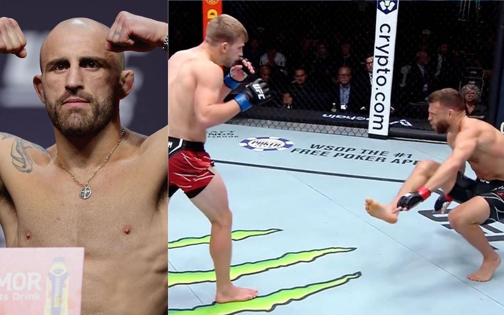 Alexander Volkanovski (left) and Calvin Kattar vs Arnold Allen (right) [Image credits: @mmafighting on Instagram]