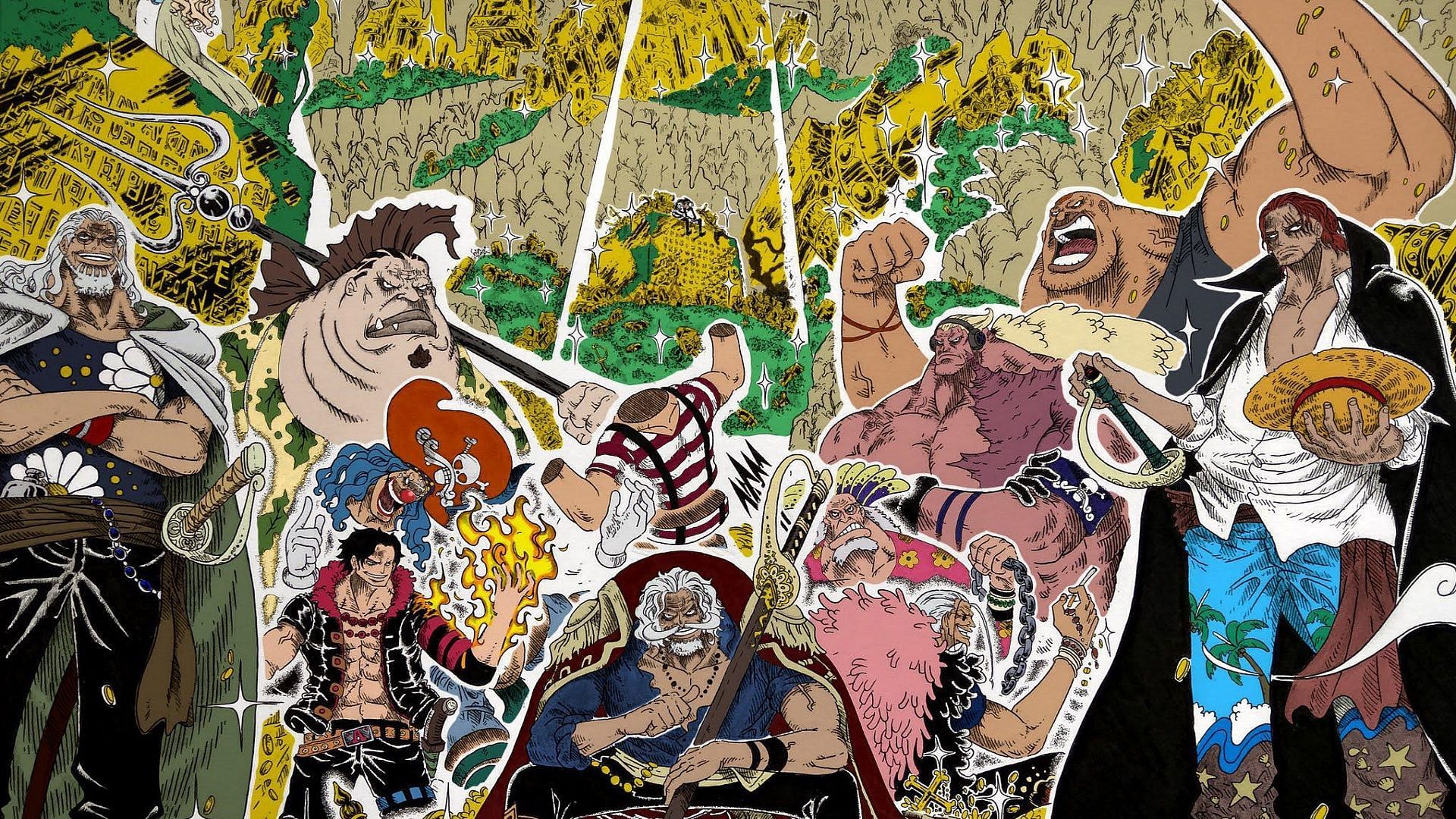 An hypothetical version of the Roger Pirates with all the crewmembers in their prime would be just nuts (Image via Eiichiro Oda/Shueisha, One Piece)