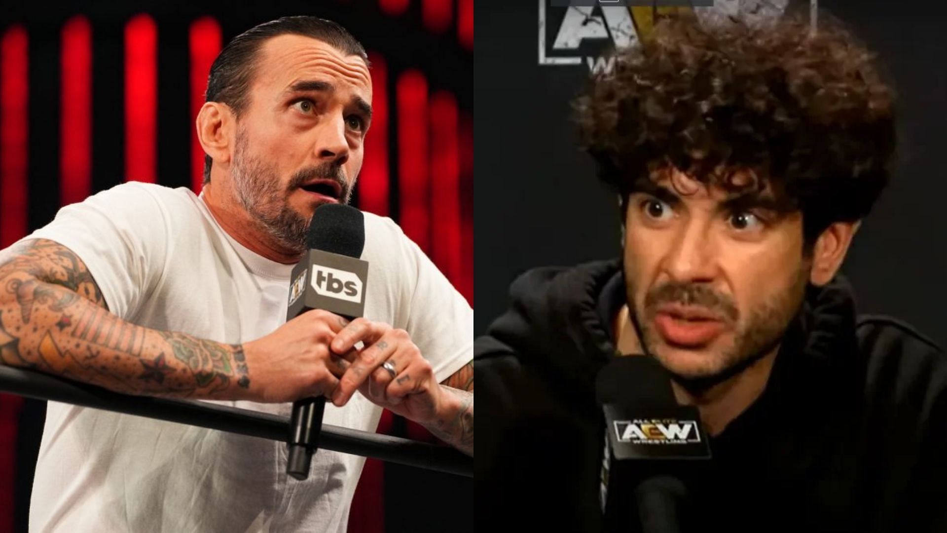 CM Punk (left) and AEW President Tony Khan (right).