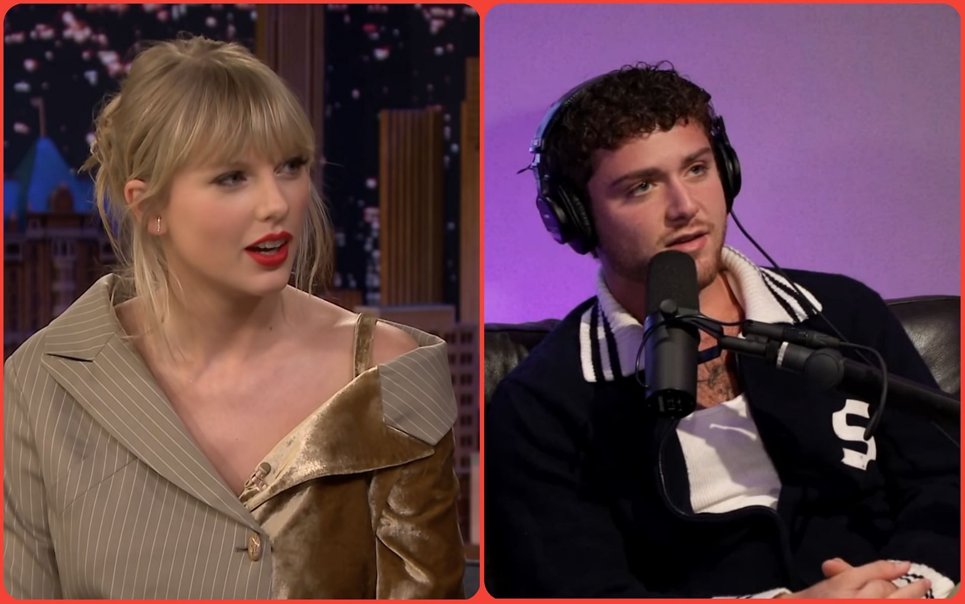 Bazzi finally addresses the &quot;Taylor Swift thing&quot; (Images via YouTube channels: The Tonight Show Starring Jimmy Fallon and Zach Sang Show)