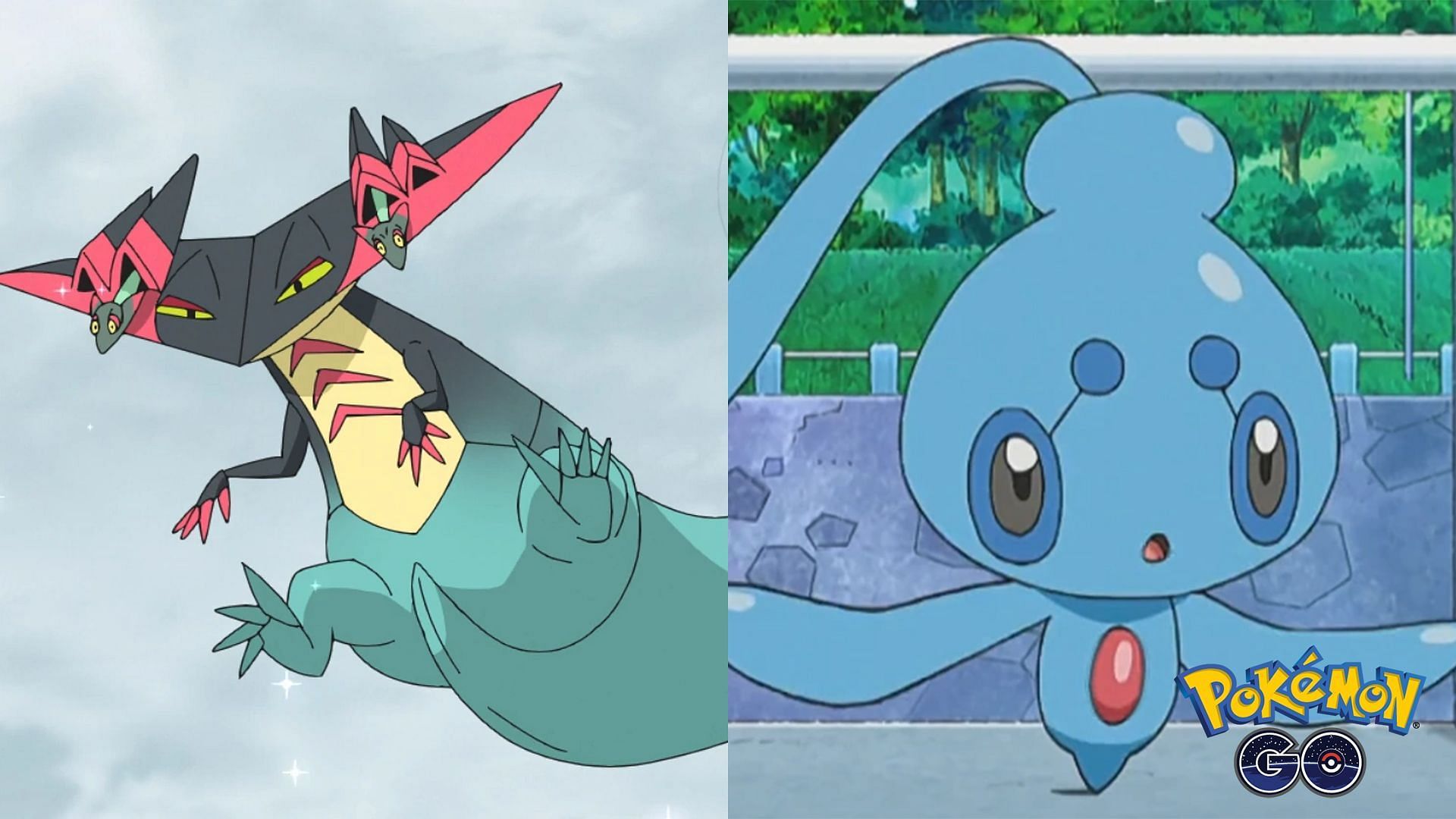 Dragapult and Phione as two of the five missing Pokemon in the game (Image via The Pokemon Company)