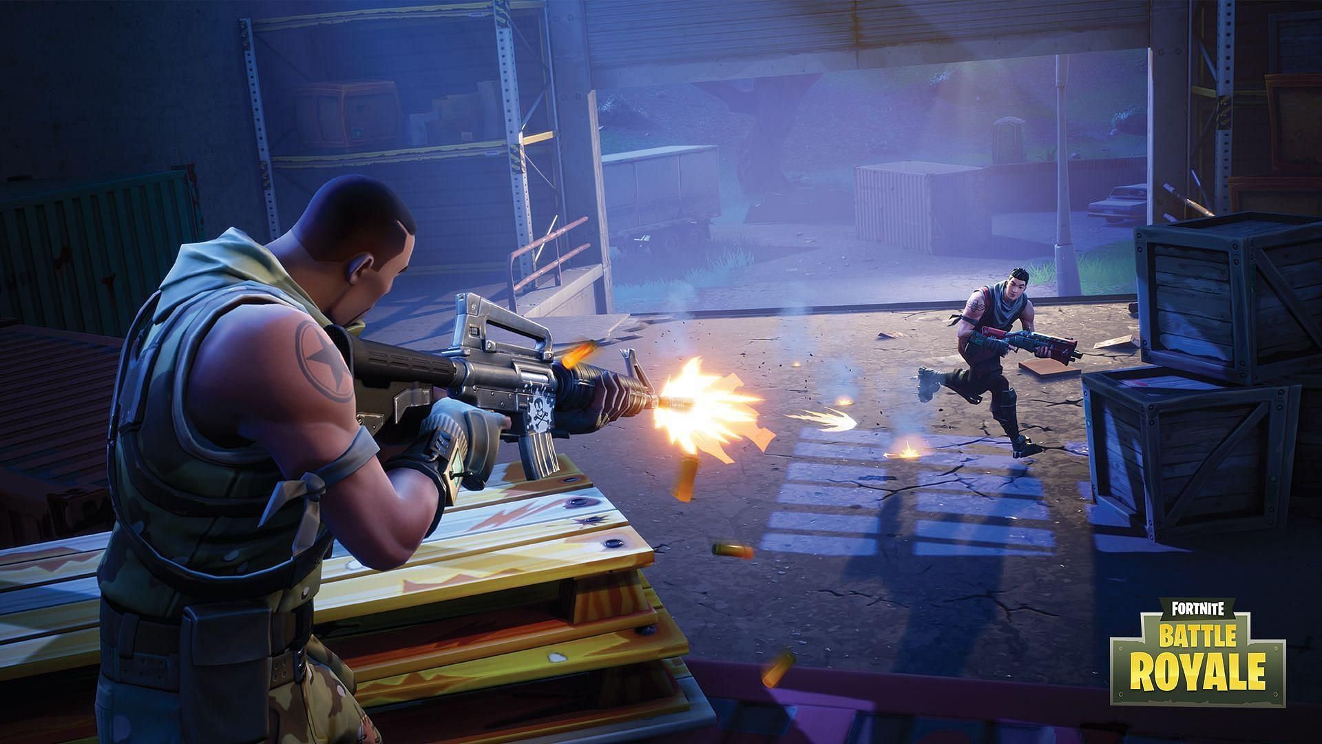 Fortnite offers players a selection of weapons. (Image via Epic Games)