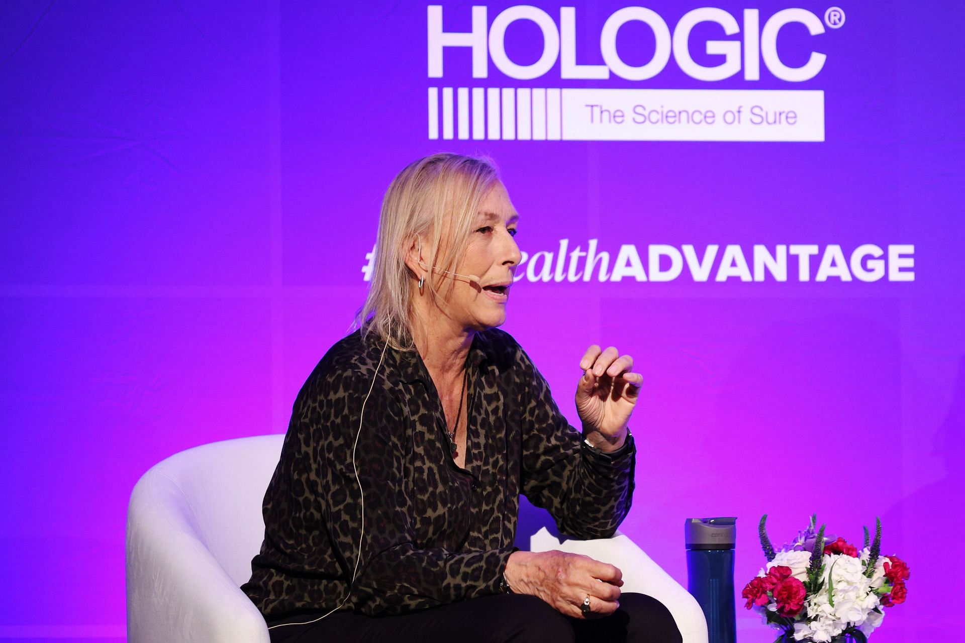 Martina Navratilova speaks during a women&#039;s health panel discussion at WTA&#039;s &quot;Her Health Advantage&quot; Event.