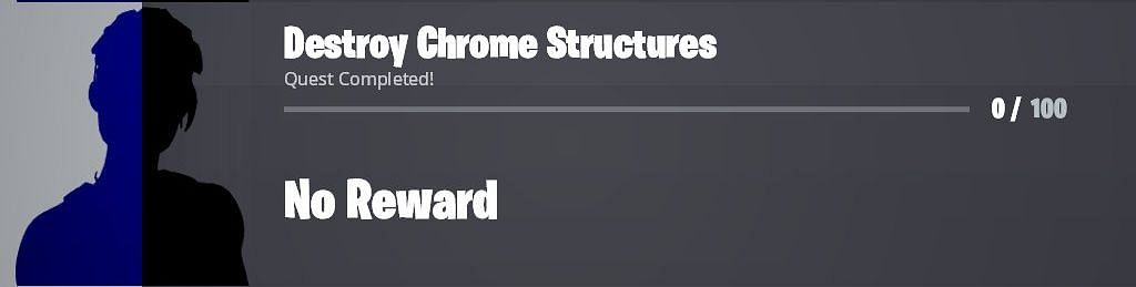 Destroy Chrome structures in Fortnite to earn 20,000 XP (Image via Twitter/iFireMonkey)