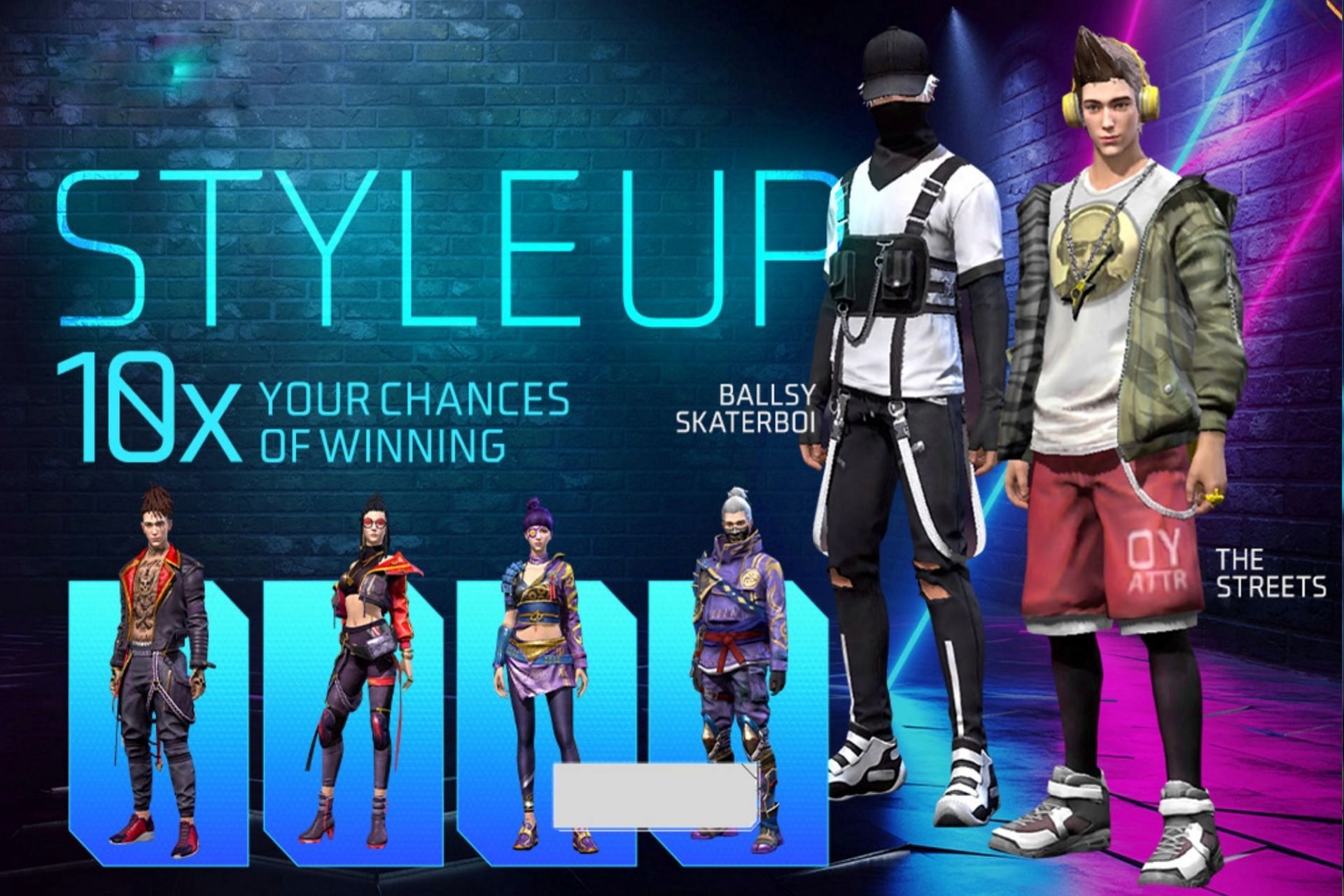 New Style Up event has started in Free Fire MAX (Image via Garena)