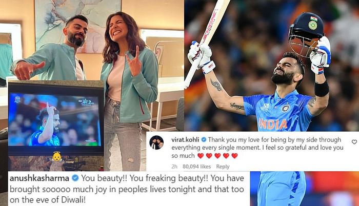 Peck it out! Virat Kohli and Anushka Sharma lock it with love