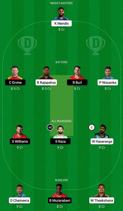 SL vs ZIM Dream11 Prediction Team, Match 3, Head to Head League