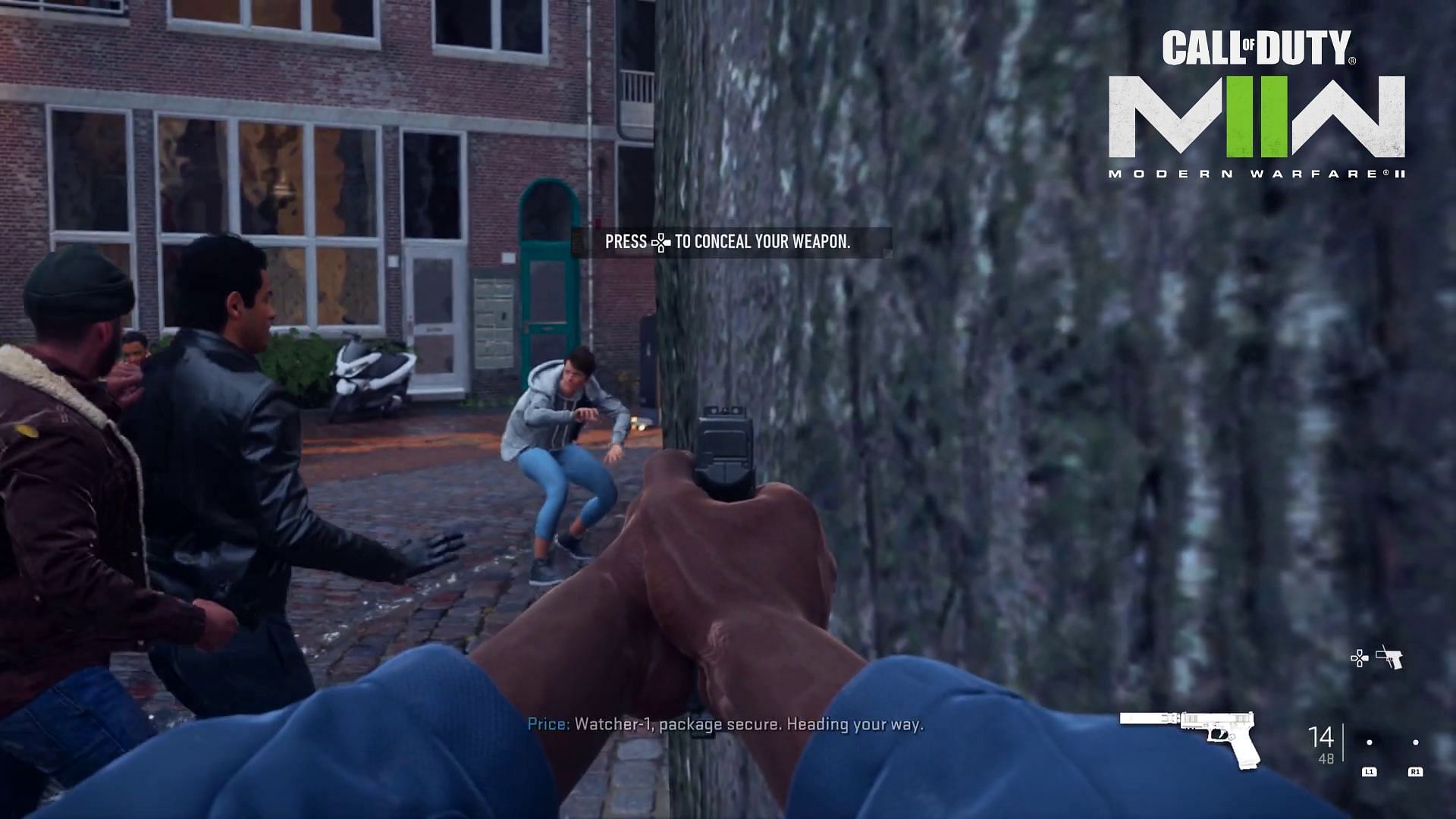 Use your Silencer Pistol to take out Cartel thugs and save Price (image via Activision)
