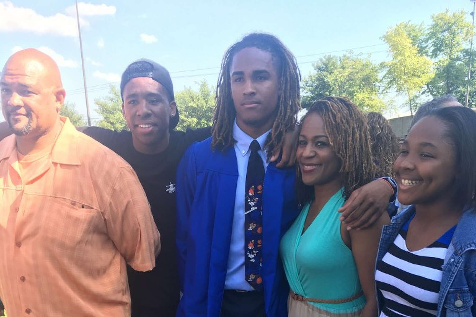 Jalen Hurts with family