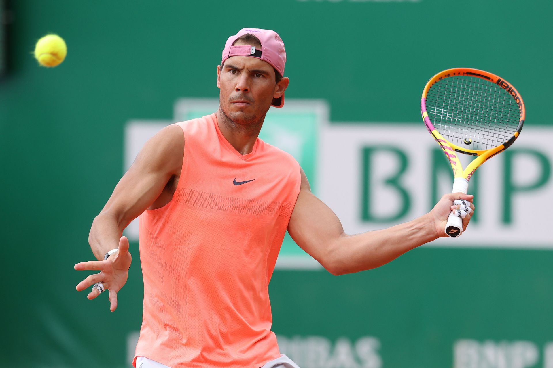 Rafael Nadal in action at the Monte-Carlo Masters.