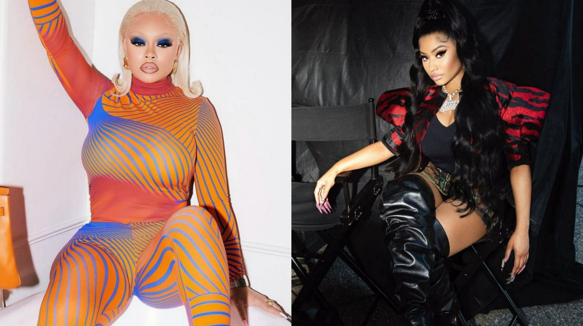 Latto and Nicki Minaj in Twitter war over Super Freaky Girl Grammy nomination (Image via latto777 and nickiminaj/Instagram)