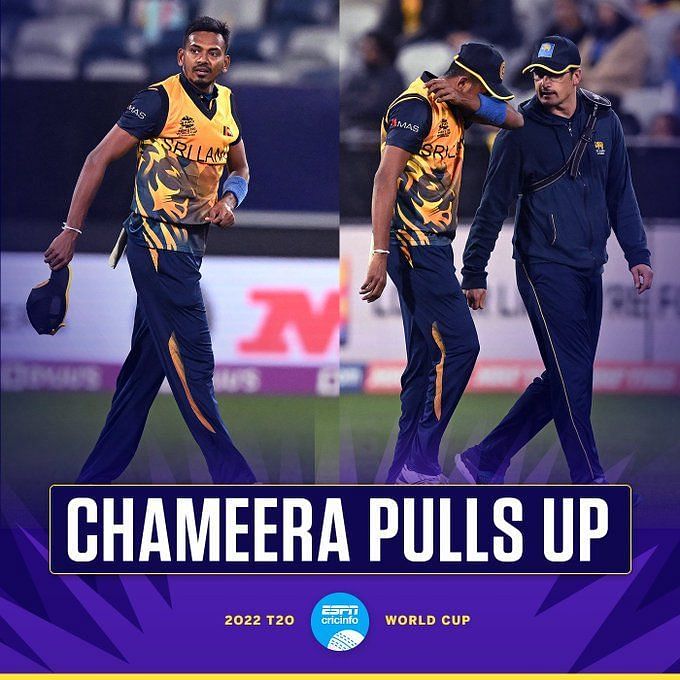 Dushmantha Chameera out of T20 World Cup 2022 with calf injury