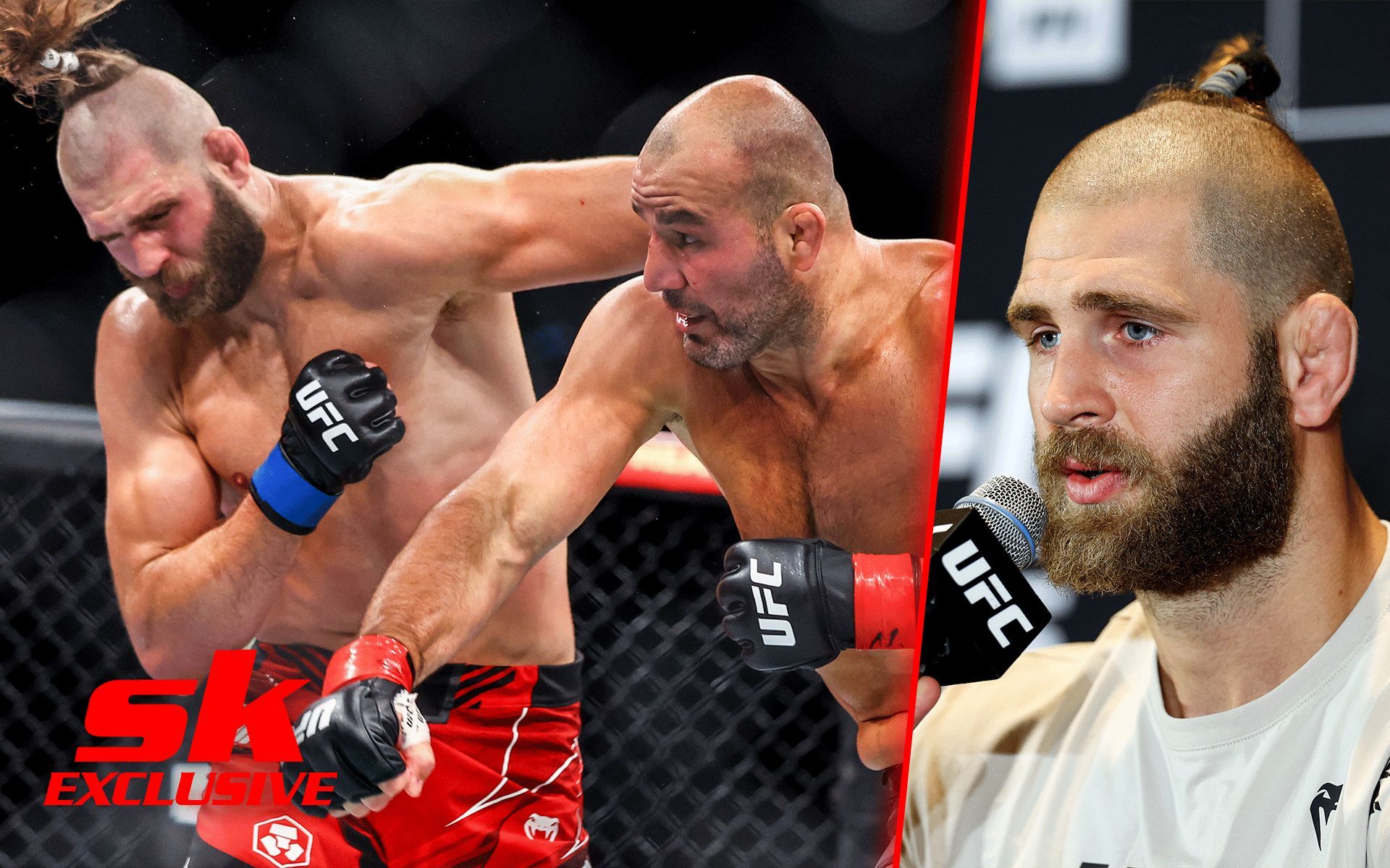 Glover Teixeira vs. Jiri Prochazka (Left), Jiri Prochazka (Right) [Image courtesy: Getty]