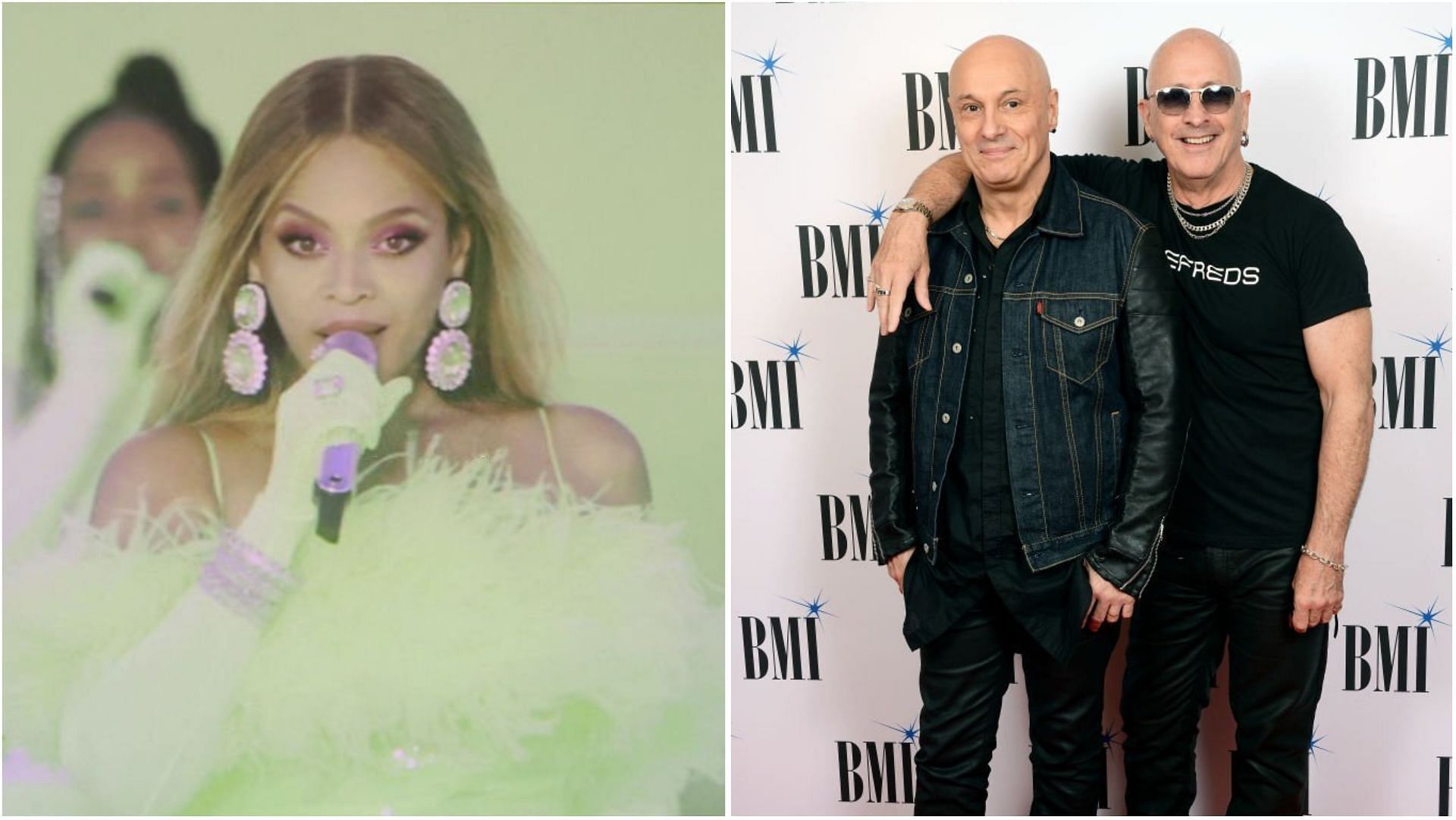 Beyonce responded to the accusations of Right Said Fred (Images via Myung Chun and Dave J Hogan/Getty Images)