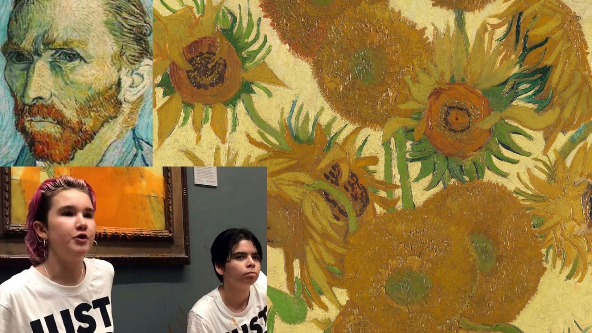 A Van Gogh painting was defaced by two climate activists (image via Getty Images) 