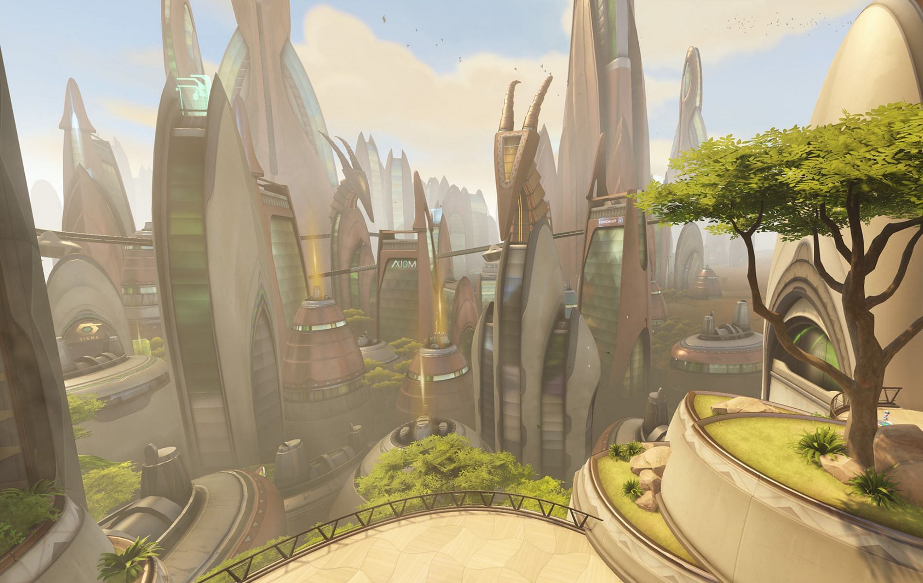 The Numbani map heavily favors snipers and long-range shooters (Image via Blizzard Entertainment)