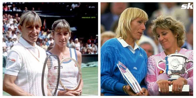 "It's on grass, I'm sure you did" - Chris Evert makes fun of herself while reacting to a picture of her with Martina Navratilova