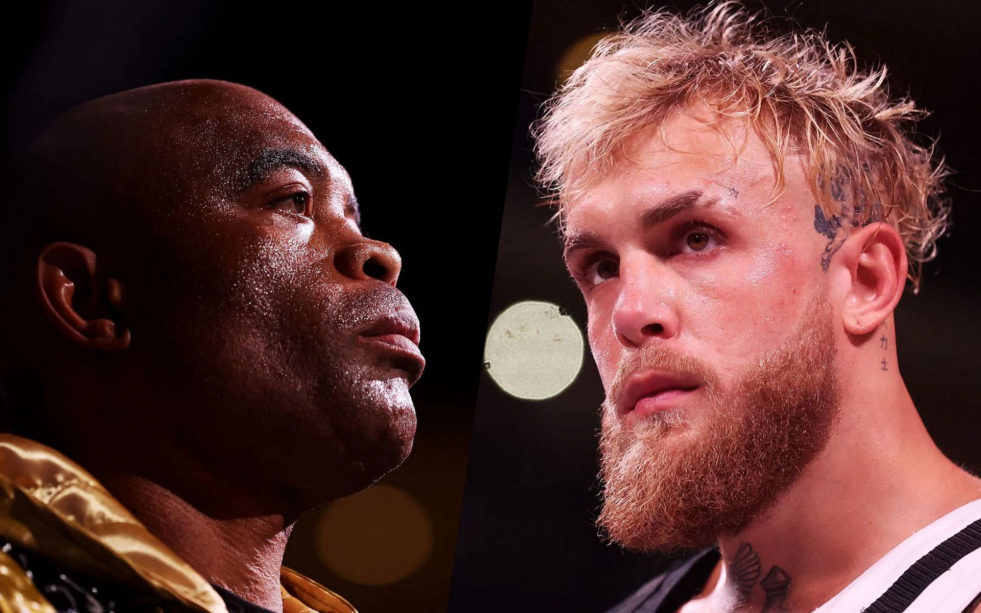Anderson Silva (left) and Jake Paul (right)