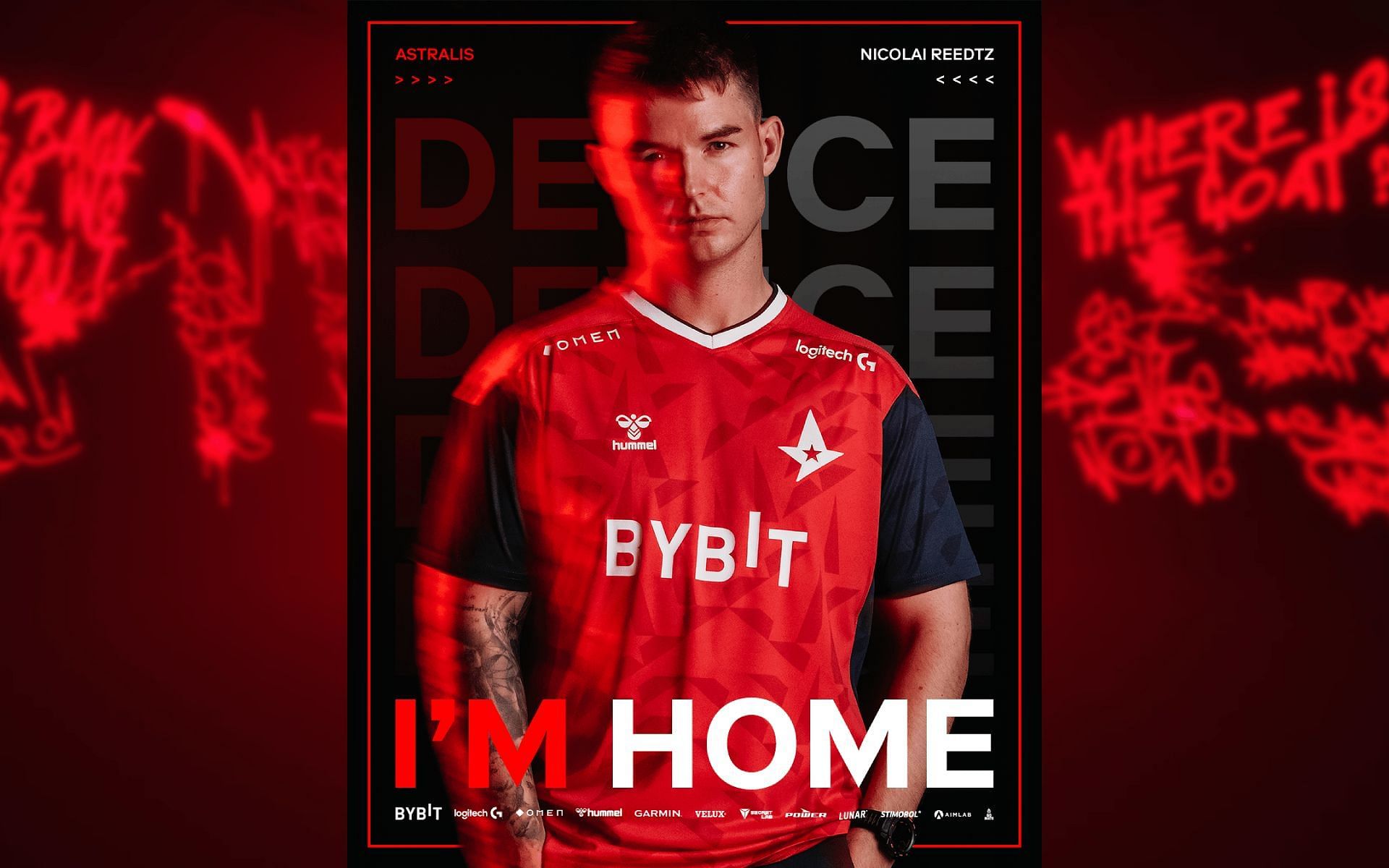 Dev1ce returns to Astralis (Image via Sportskeeda)