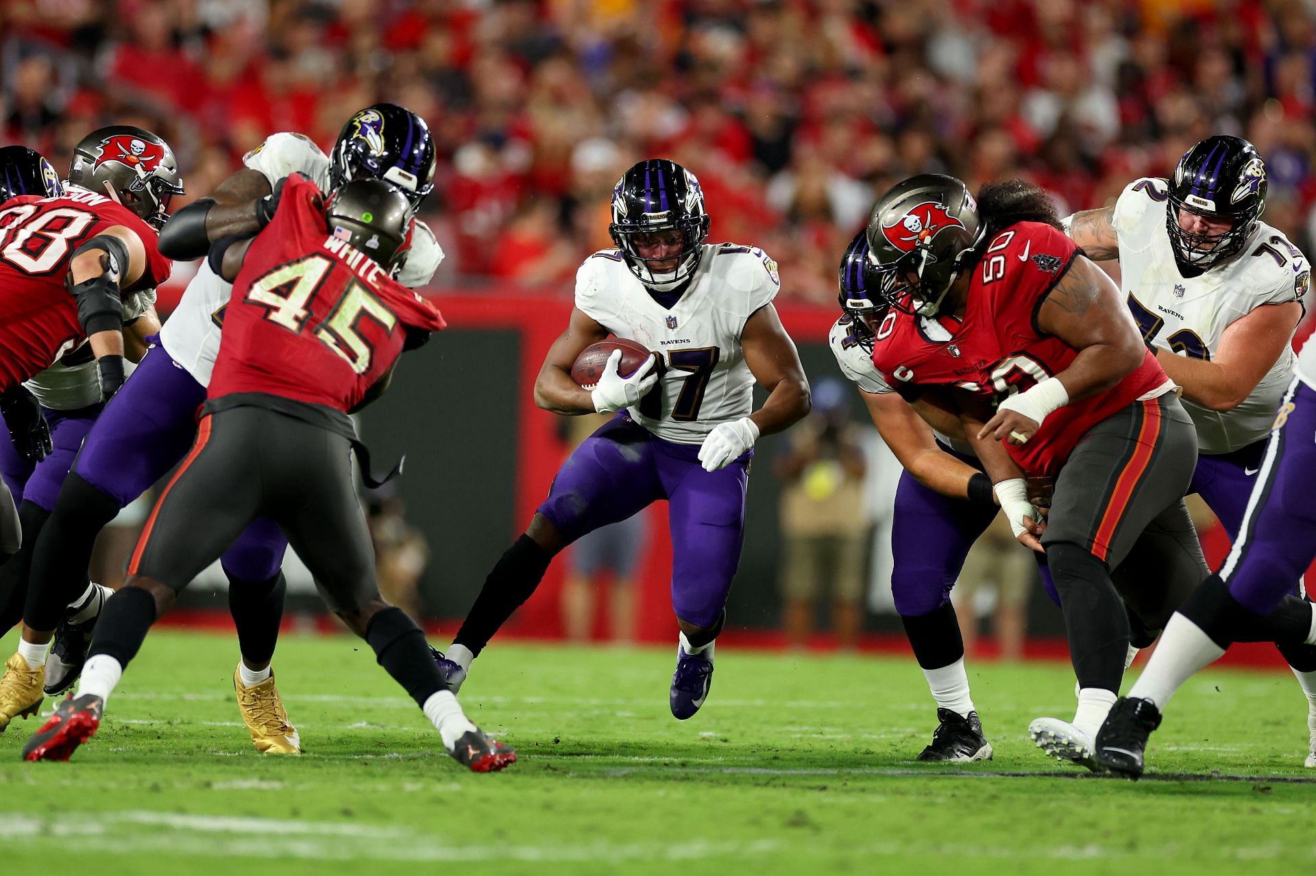 Baltimore forced errors out of Tampa Bay to win 27-22.