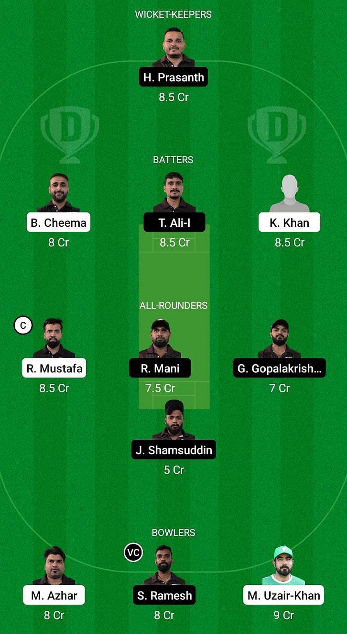 FM vs COL Fantasy Suggestion Team 2