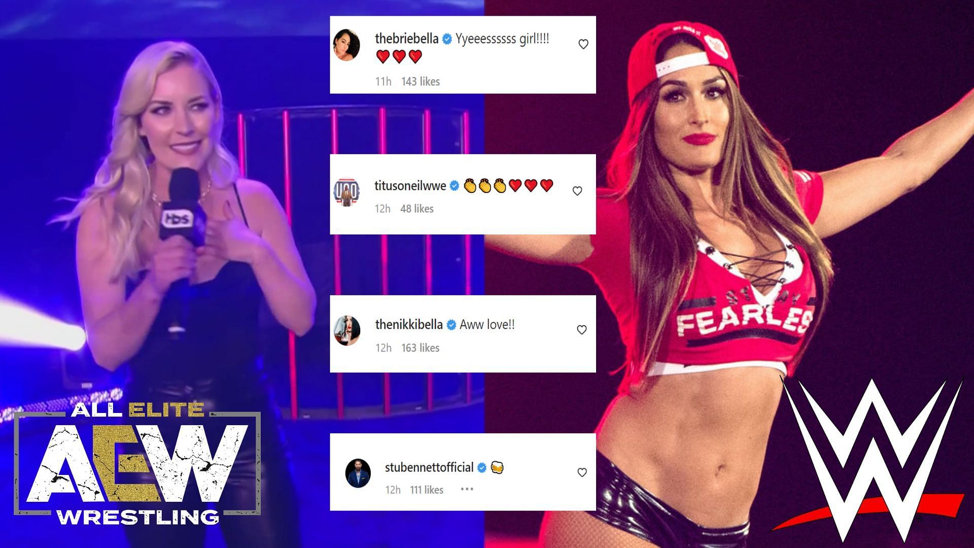 Multiple WWE Superstars and Nikki Bella react to AEW signing