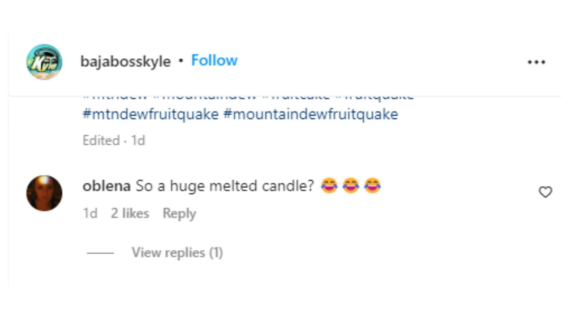 Fans react negatively to Fruit Quake 3/5 (image via Instagram)