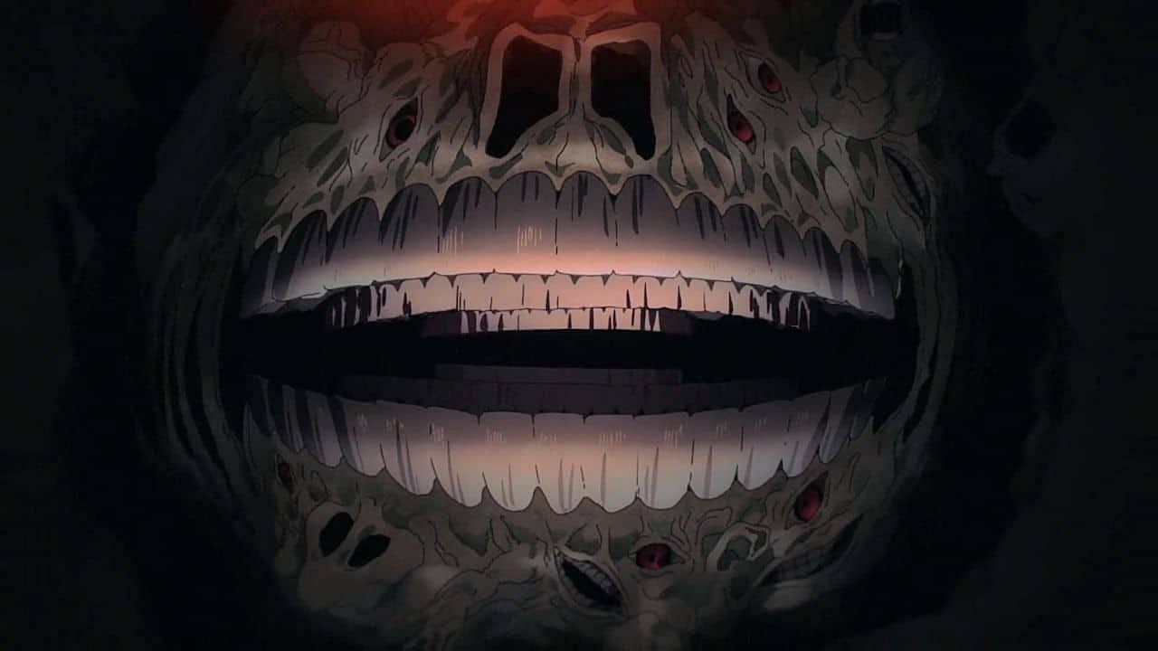 The Eternity Devil&#039;s mouth as seen in the series&#039; anime (image via MAPPA Studios)
