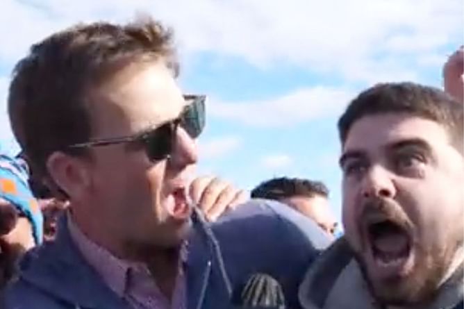 Watch: Giants fan lose their mind as Eli Manning joins them for epic tailgate party