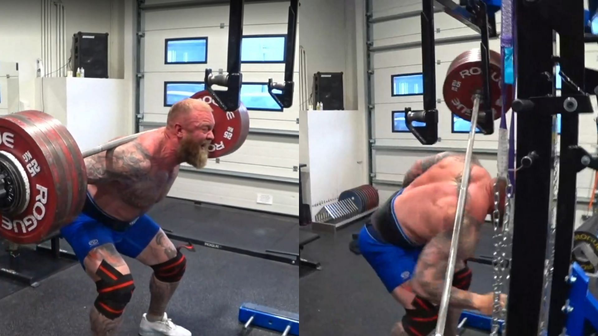 Thor almost injures himself while exercising (Image via Sportskeeda)