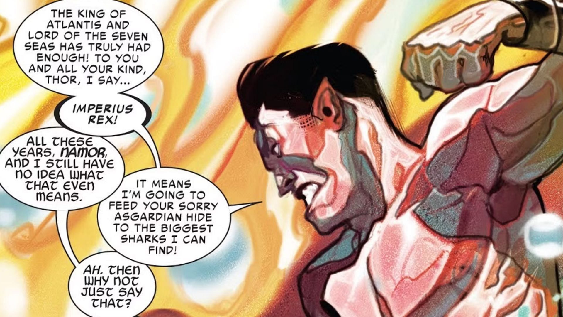 Namor in 2018&#039;s Thor #1 (Image via Marvel)