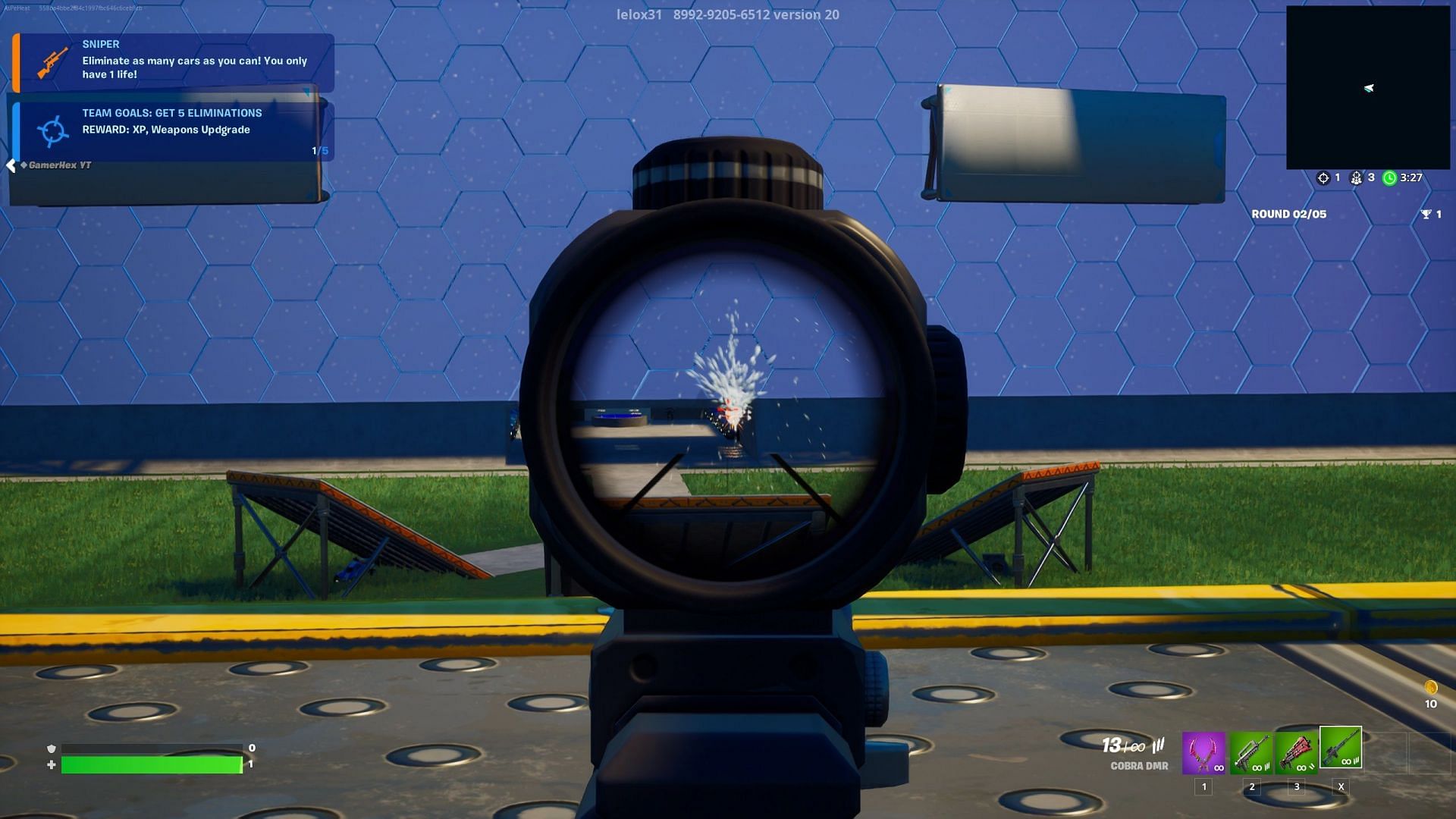 eliminate sniper opponents in Sniper vs Octane